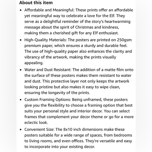 Buddy the Elf Wall Print Posters - Picture 8 of 8